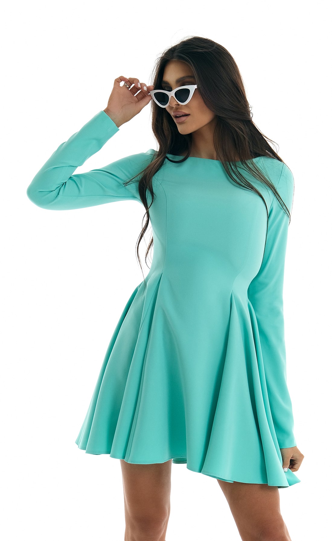 Платье мини с раклешенной юбкой Хейли тиффани, Размер: 42 S