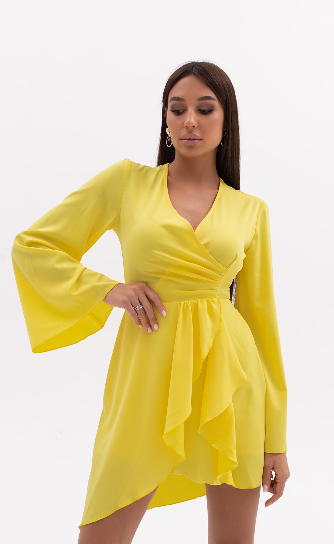Платье мини Барбара лимонный, Размер: 40 XS