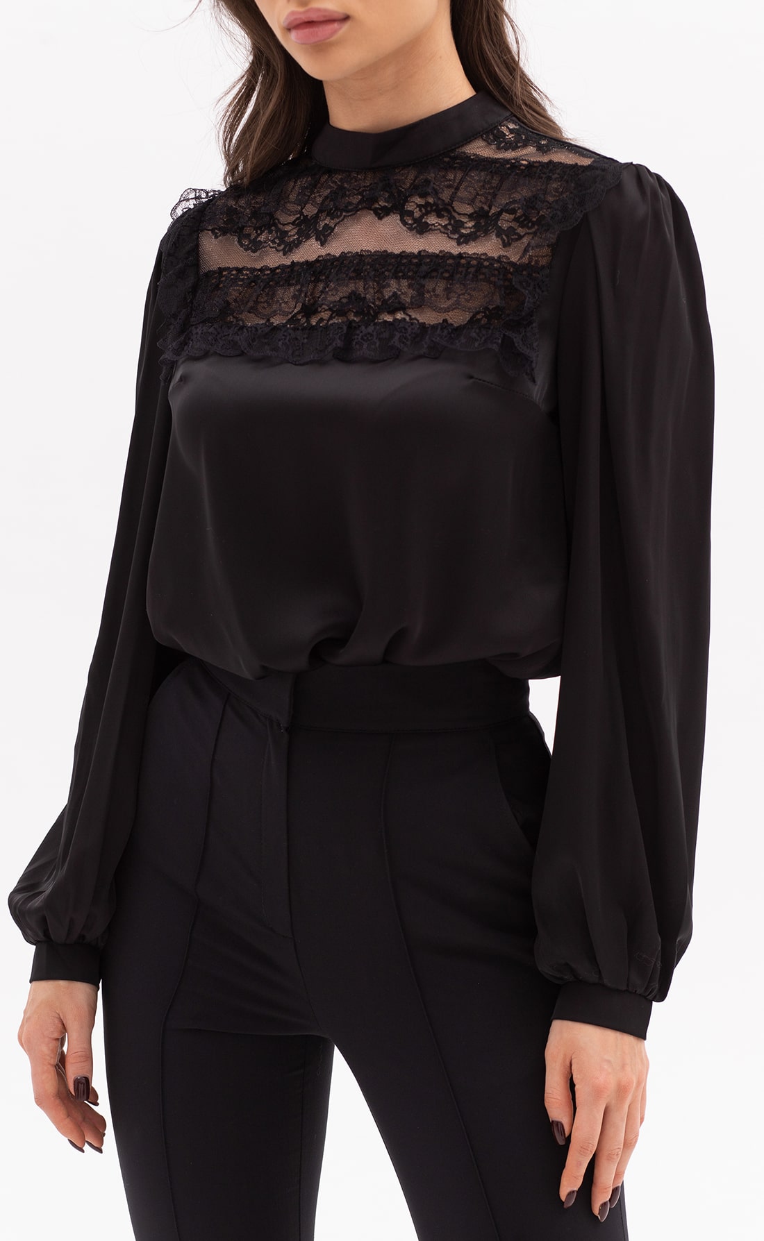 Блуза, "Руби", черный, Размер: 48 XL