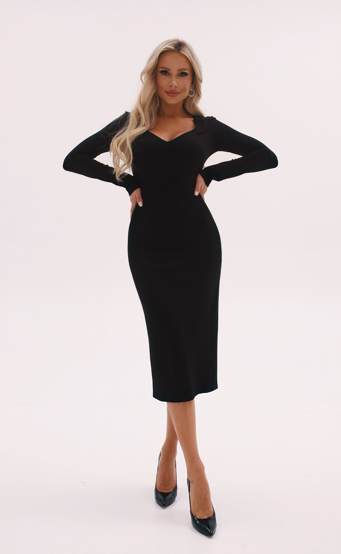 Платье-футляр из джерси Грейс черный, Размер: 48 XL