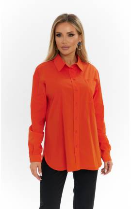 Блуза базовая свободного кроя оранж, Размер: 40 XS