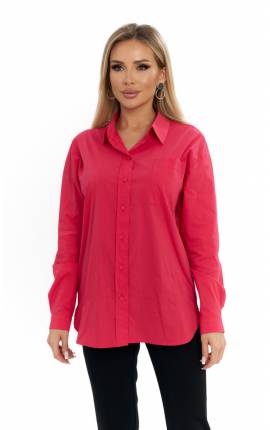 Блуза базовая свободного кроя фуксия, Размер: 40 XS