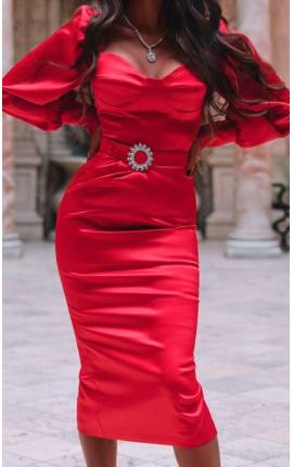 Платье-футляр Монреаль красный, Размер: 42 S