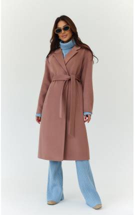Пальто мягкого кроя пыльно-розовый, Размер: 42 S