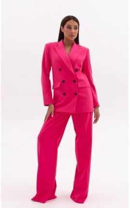 Пиджак двубортный классика розовый, Размер: 42 S