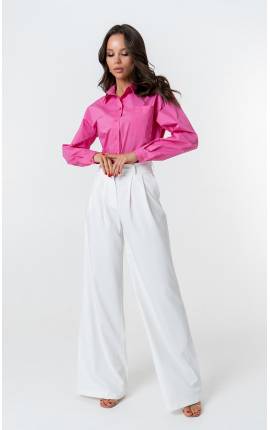 Блуза базовая свободного кроя розовый, Размер: 40 XS
