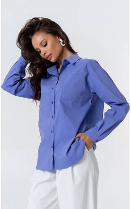 Блуза базовая свободного кроя фиолетовый, Размер: 42 S