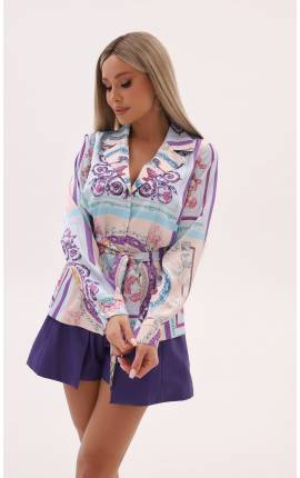 Блуза с отложным воротником Санремо микс, Размер: 40 XS