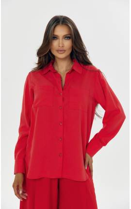 Блуза удлиненная Ренн красный, Размер: 40 XS