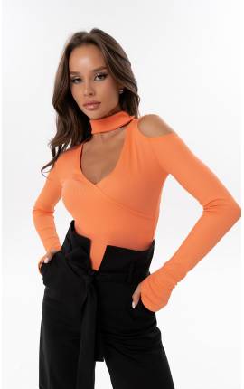 Блуза-боди с вырезами Ринн оранж, Размер: 40 XS