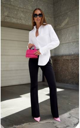Блуза с фирменным принтом белый, Размер: 40 XS