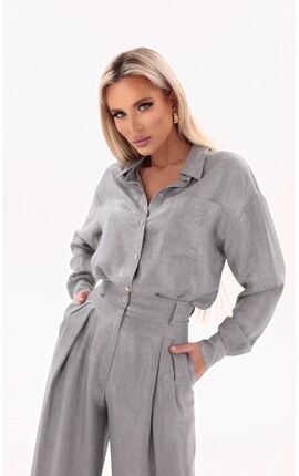 Блуза с люрексом серый, Размер: 48 XL