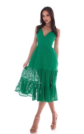 Сарафан миди шитье Венель зеленый, Размер: 44 M