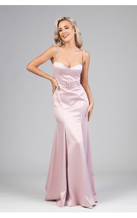 Платье в пол, "Аврора", жемчужно-розовый , Размер: 46 L