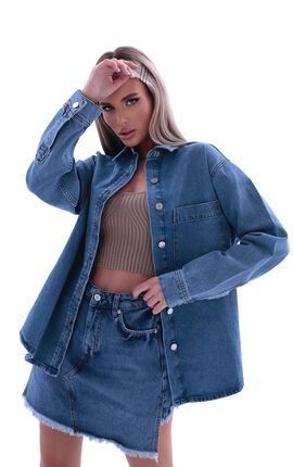 Куртка джинсовая с карманом синий, Размер: 40 XS