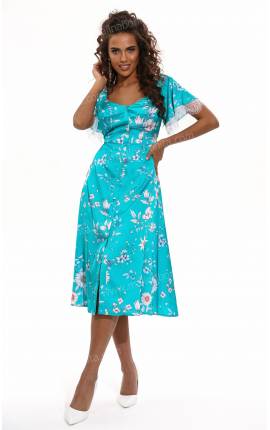 Платье миди с принтом Лувье тиффани, Размер: 40 XS