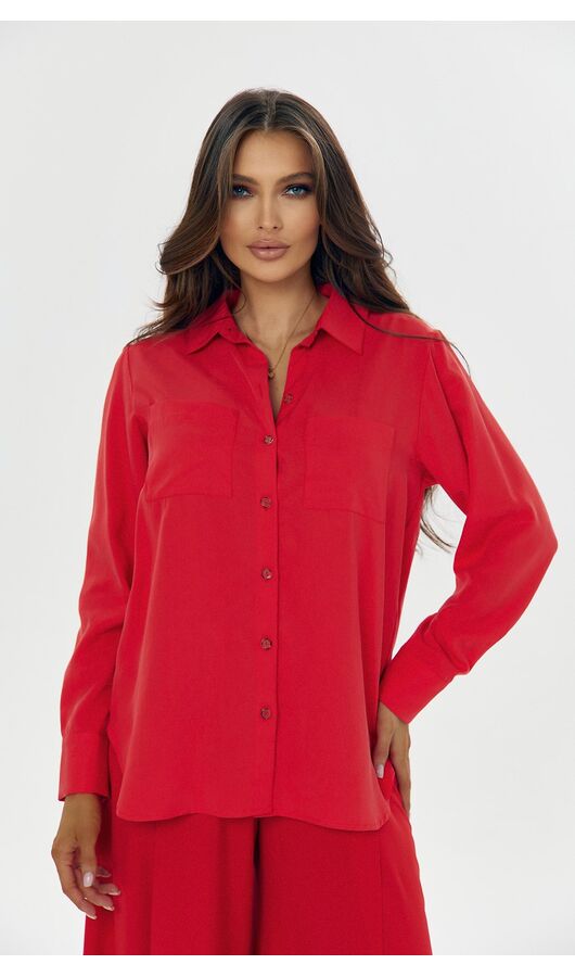 Блуза удлиненная Ренн красный, Размер: 44 M